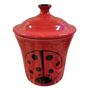 Fiesta Jam Jar Ladybug Pristine With Lid FTCCO New Utility First Quality 14 Oz